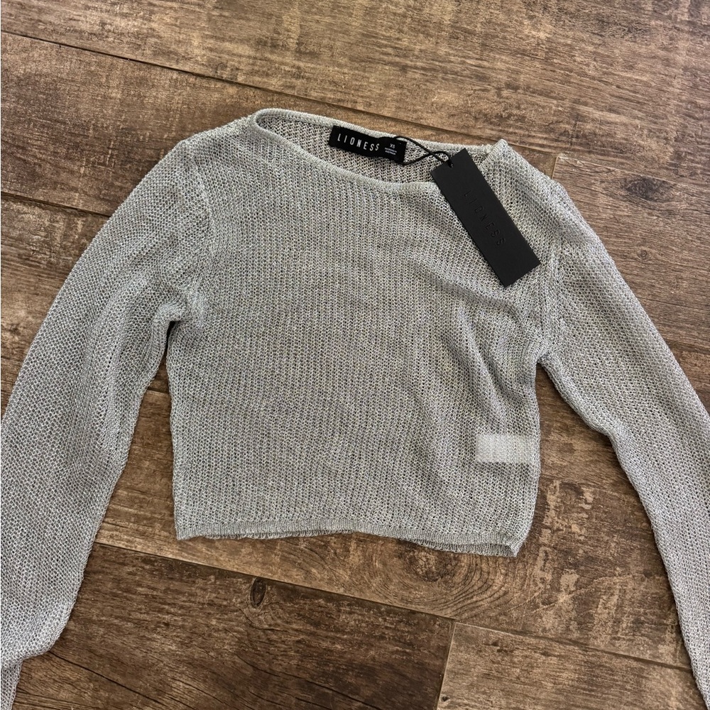 Lioness Silver/ Metallic Crop Top